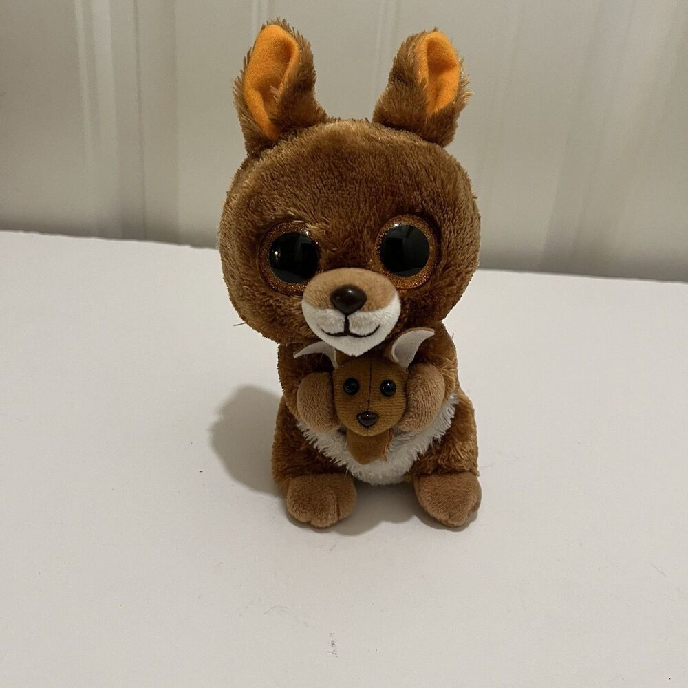 Ty Beanie Boos Kipper The Kangaroo Beanbag Plush Stuffed Animal Toy 6" 2017